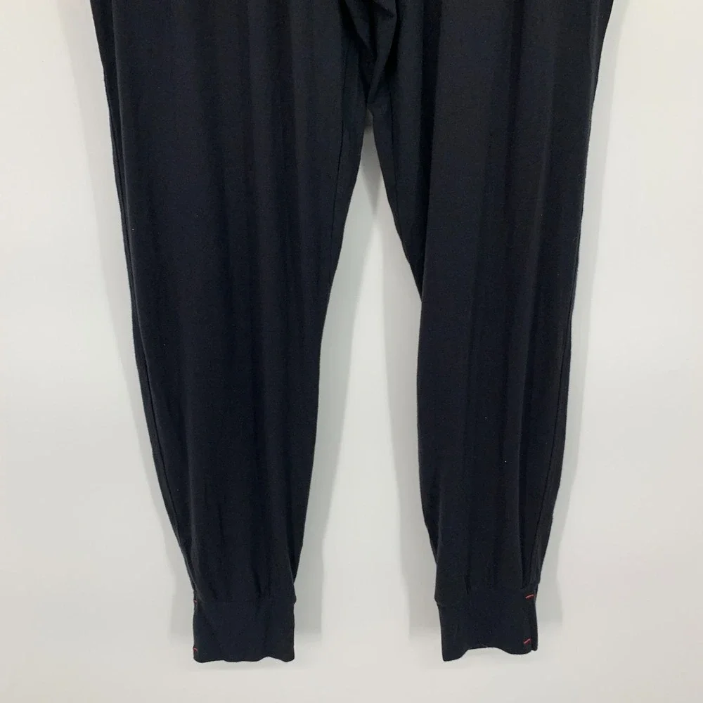 Tommy John Lounge Joggers Second Skin Black Pull On Drawstring Mens Size Medium